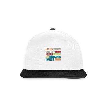 Amateur gardener garden butterflies in the garden - Snapback Cap - white/black - Front