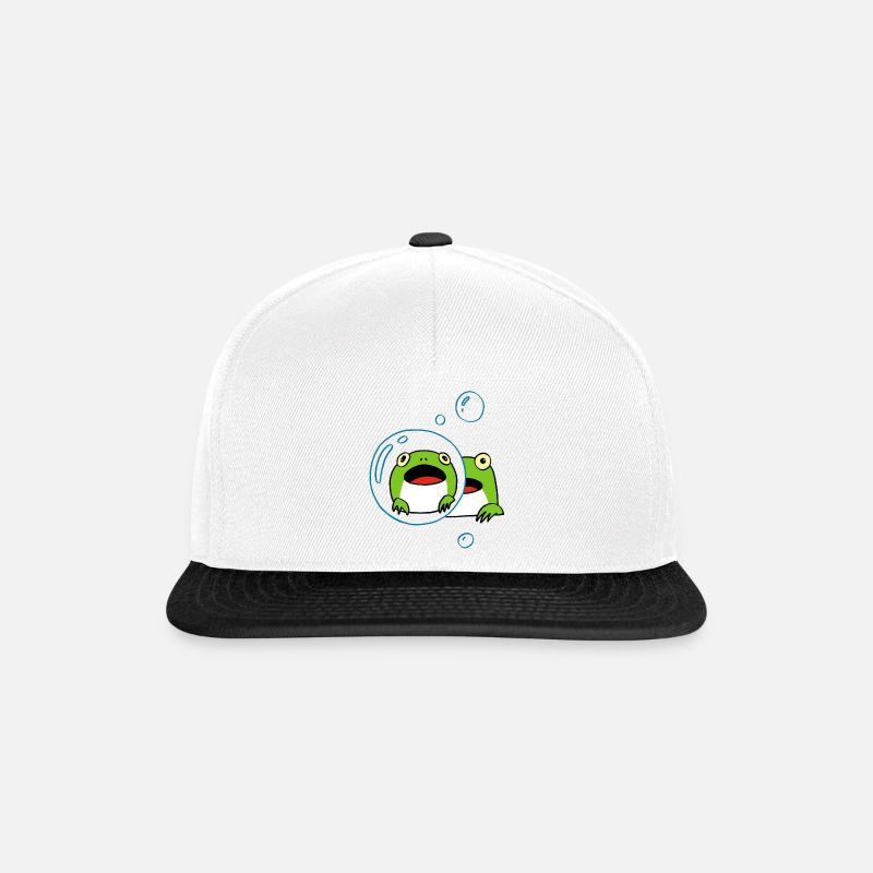 Kawaii frog - Snapback Cap - white/black