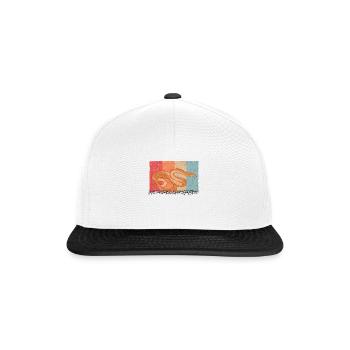 Kornnatter Retro Corn Snake Vintage - Snapback Cap - white/black - Front