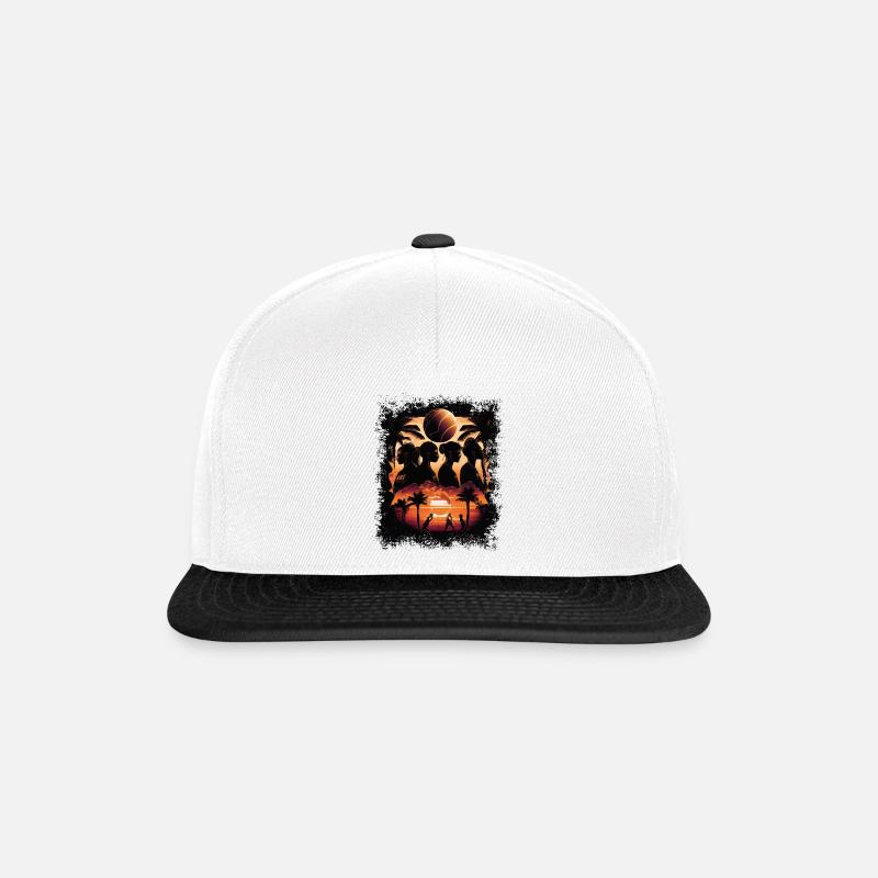 Beach Volleyball - Snapback Cap - Weiß/Schwarz