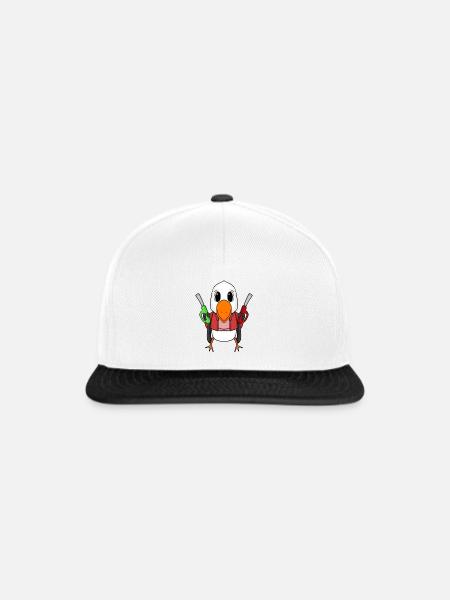 Tankwart Möwe Tankstelle - Snapback Cap - Weiß/Schwarz