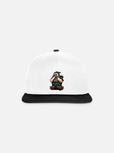 Launischer Zwerg - Snapback Cap - Weiß/Schwarz
