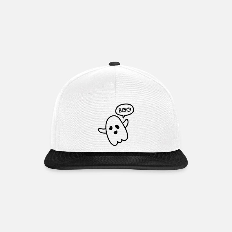 boo! It`s Halloween - Snapback Cap - Weiß/Schwarz