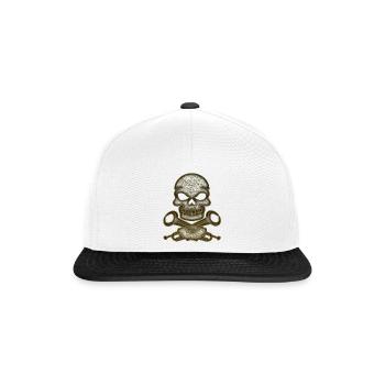 Skull Skull - Snapback Cap - white/black - Front