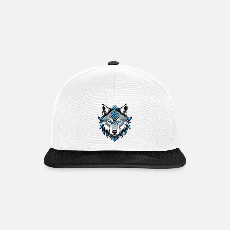 Odin’s Wolf - Snapback Cap - Weiß/Schwarz