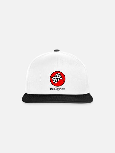 Rally-Fan Ziel rot - Snapback Cap - Weiß/Schwarz