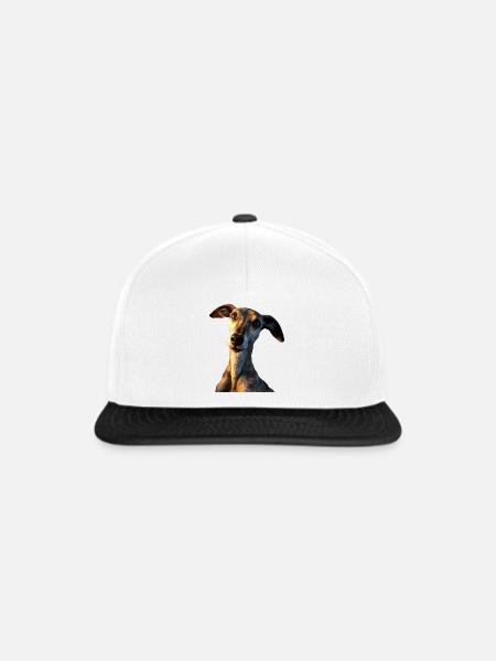 Windhund Hundeliebhaber Jagdhund Liebe Greyhound - Snapback Cap - Weiß/Schwarz