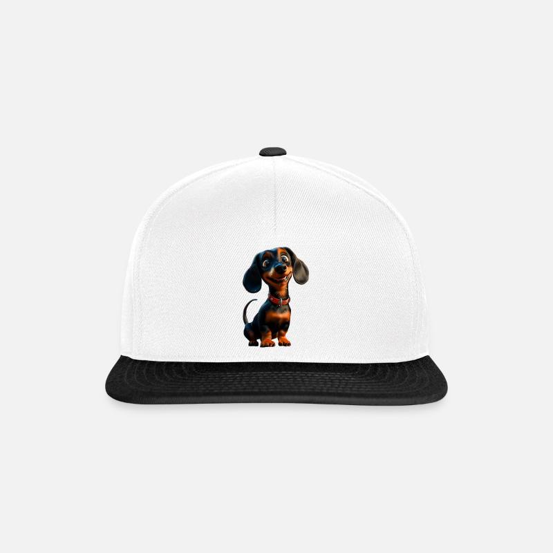 Teckel, Teckel, Teckel miniature, Dachshund Club, Teckel - Casquette snapback - blanc/noir