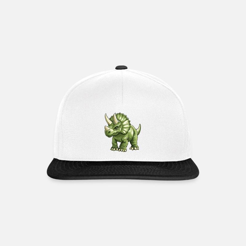 Tricératops - Casquette snapback - blanc/noir
