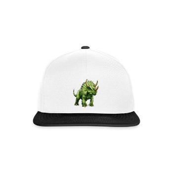 Triceratops - Snapback Cap - white/black - Front
