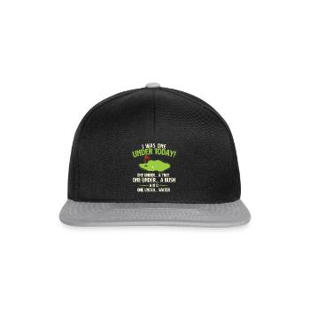 Ich war heute eins unter - lustiger Golfliebhaber - Snapback Cap - Schwarz/Grau - Vorne