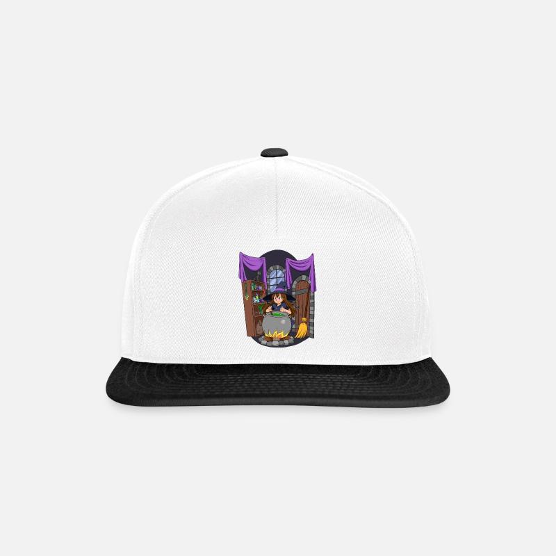 Witch - Snapback Cap - white/black
