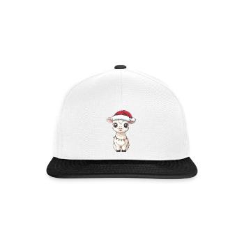 Alpaca Christmas - Snapback Cap - white/black - Front