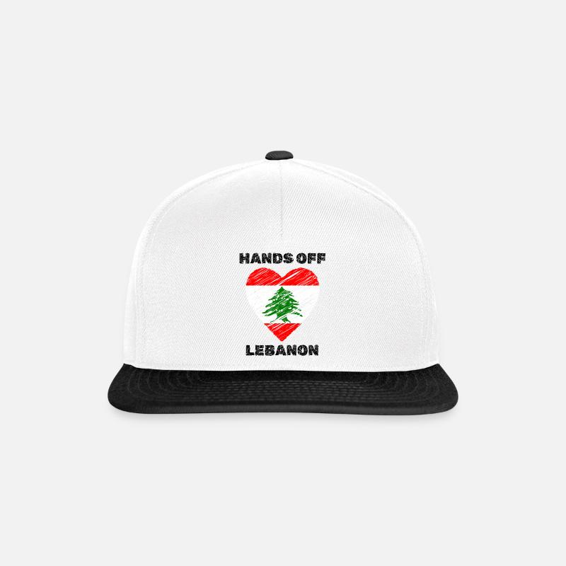 NE TOUCHEZ PAS AU LIBAN - Casquette snapback - blanc/noir