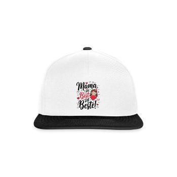 Mama, du bist die Beste | Geschenk für Mütter - Snapback Cap - Weiß/Schwarz - Vorne