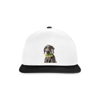Deutsche Dogge - Snapback Cap - Weiß/Schwarz - Vorne