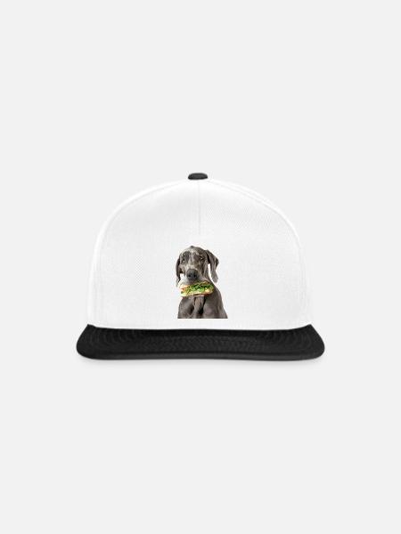Deutsche Dogge - Snapback Cap - Weiß/Schwarz