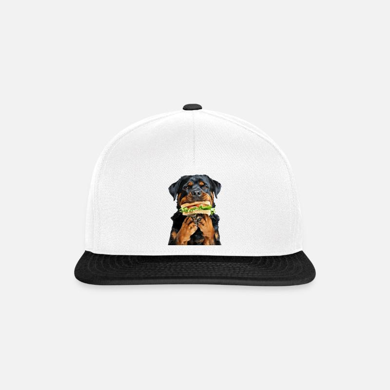 Rottweiler - Snapback Cap - Weiß/Schwarz