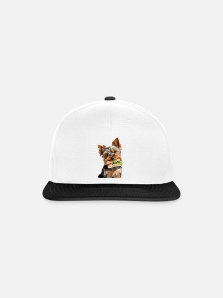 Yorkshire Terrier - Snapback Cap - Weiß/Schwarz