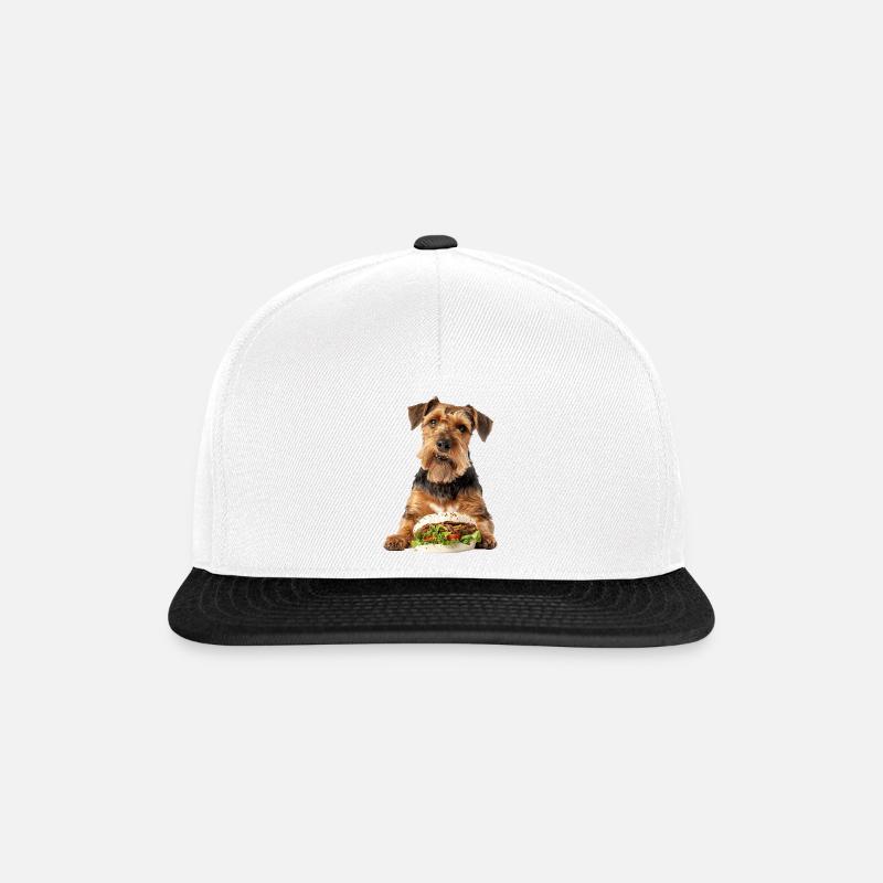 Airedale Terrier - Snapback Cap - Weiß/Schwarz