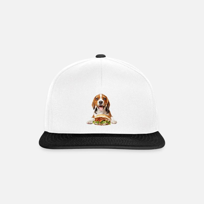 Beagle - Snapback Cap - Weiß/Schwarz