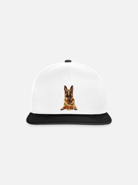 Belgischer Malinois - Snapback Cap - Weiß/Schwarz