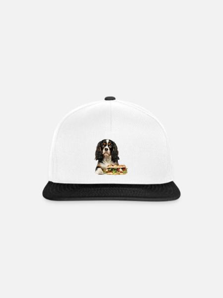 Cavalier King Spaniel - Snapback Cap - Weiß/Schwarz
