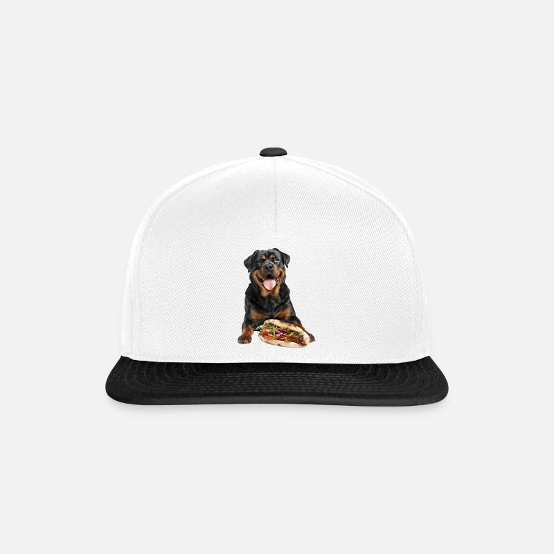 Rottweiler - Snapback Cap - Weiß/Schwarz