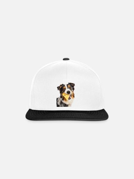 Australischer Schäferhund - Snapback Cap - Weiß/Schwarz