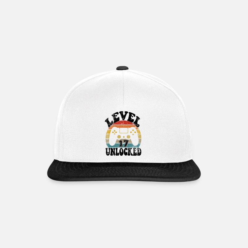 17 Birthday gift Funny 17th birthday Present - Snapback Cap - Weiß/Schwarz