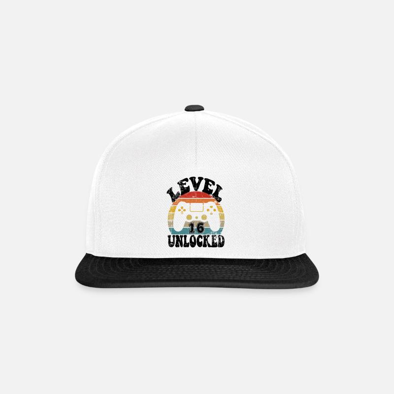 16 Birthday gift Funny 16th birthday Present - Snapback Cap - Weiß/Schwarz