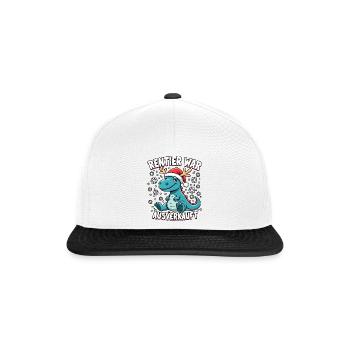 Dino Rentier war ausverkauft - Snapback Cap - Weiß/Schwarz - Vorne