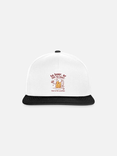 Bier oder nicht Bier - Snapback Cap - Weiß/Schwarz