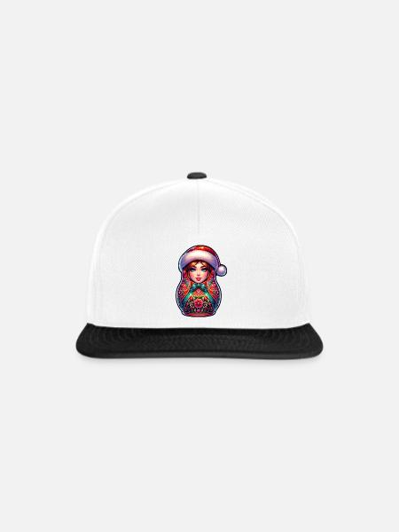 Russische Matroschka Weihnachten Russland - Snapback Cap - Weiß/Schwarz