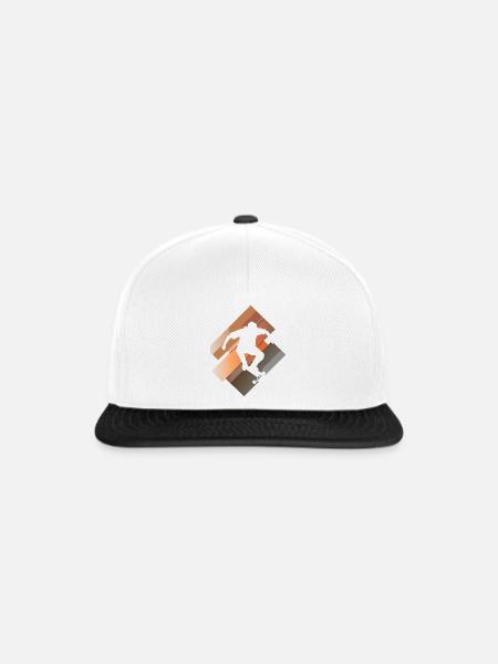 Skater Longboard - Snapback Cap - Weiß/Schwarz