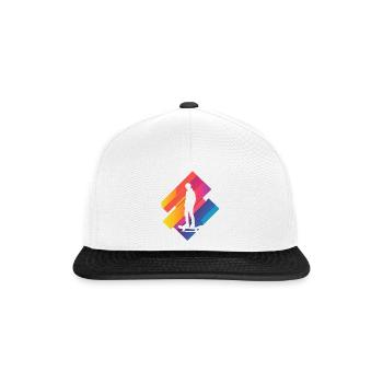 Skater Skateboard Longboard - Casquette snapback - blanc/noir - Devant
