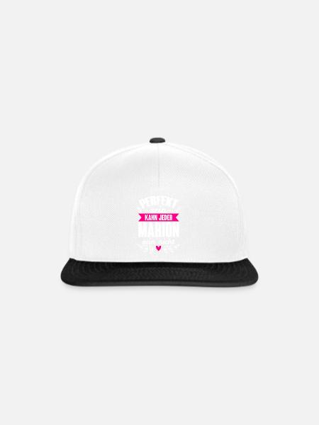 Marion - Perfekt Sein Kann Jeder Marion Nicht - Snapback Cap - Weiß/Schwarz