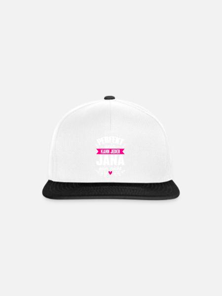 Jana - Perfekt Sein Kann Jeder Jana Nicht - Snapback Cap - Weiß/Schwarz