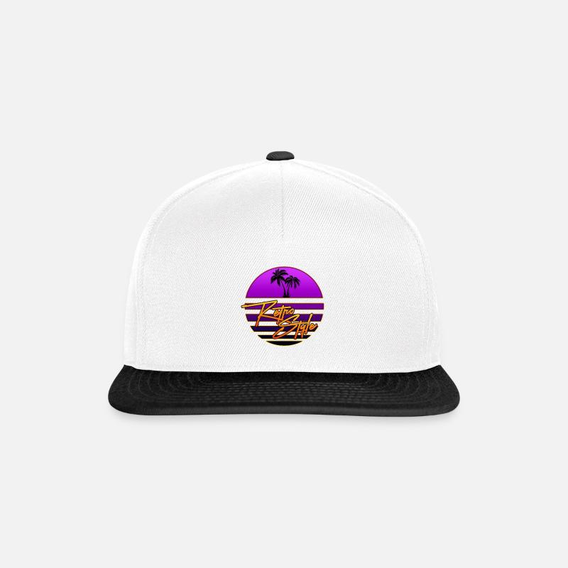 retro style Kopie - Snapback Cap - Weiß/Schwarz