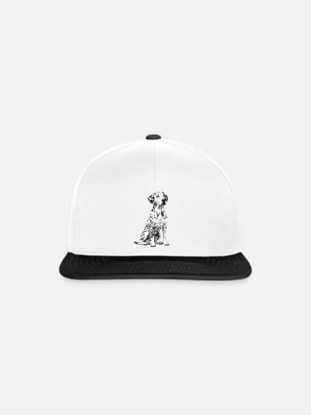 Dalmatiner - Snapback Cap - Weiß/Schwarz