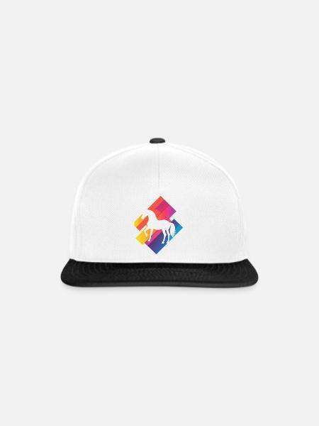 Pferde Ross - Snapback Cap - Weiß/Schwarz