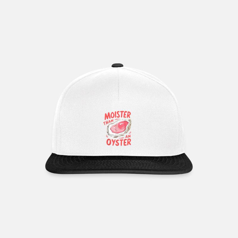 Moister Than An Oyster - Snapback Cap - Weiß/Schwarz