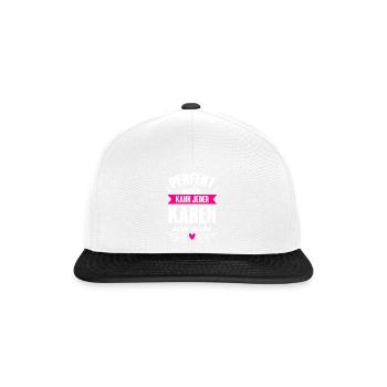 Karen - Perfekt Sein Kann Jeder Karen Sein Nicht - Snapback Cap - Weiß/Schwarz - Vorne