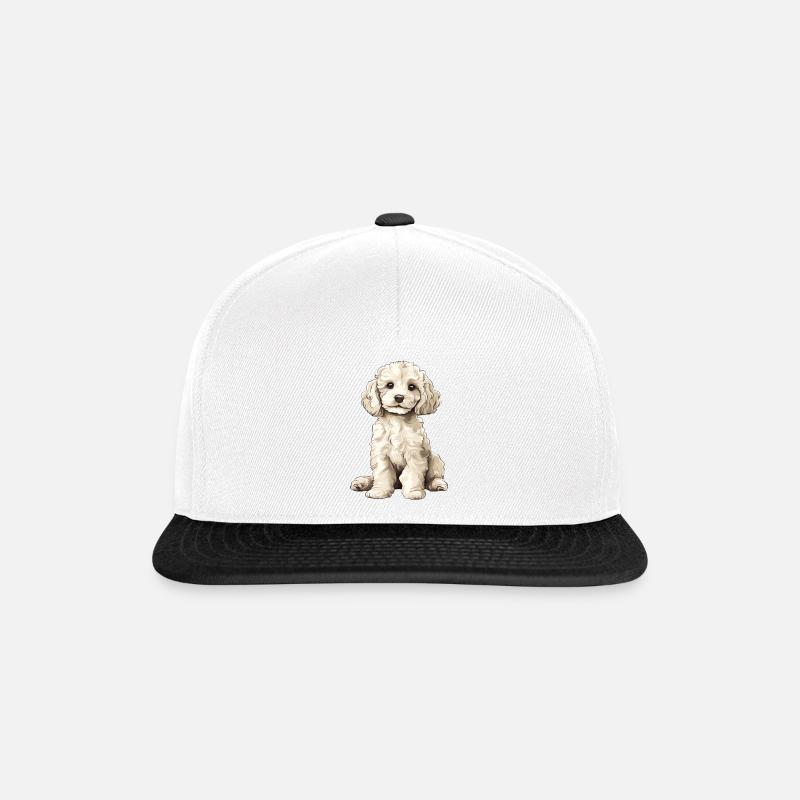 Poodle - Snapback Cap - white/black