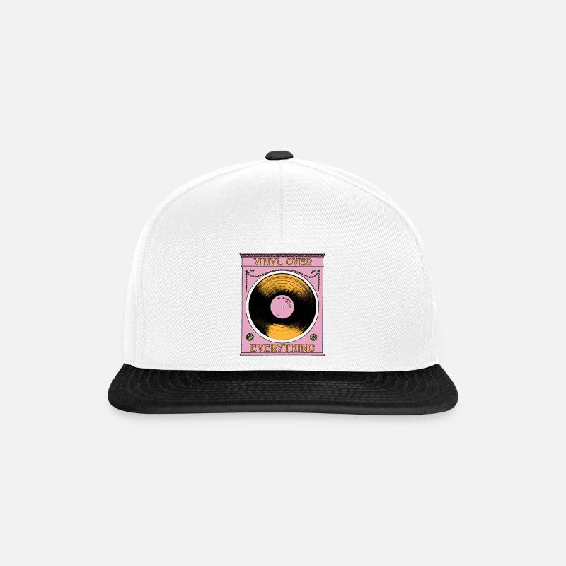 Vinyl Before Everything - Snapback Cap - Weiß/Schwarz