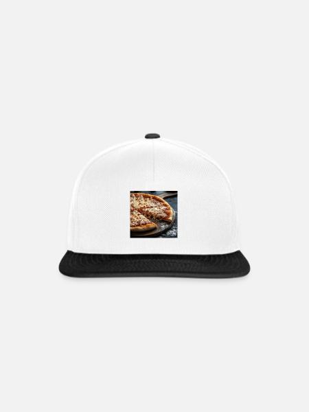 Pizza - Snapback Cap - Weiß/Schwarz
