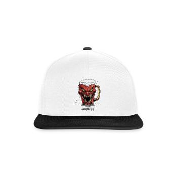 Team Llorett de mar Spanien Bier Club Party - Snapback Cap - Weiß/Schwarz - Vorne