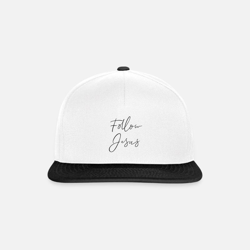 Follow Jesus - Snapback Cap - Weiß/Schwarz
