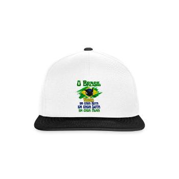 Brasil Vibra - Tropical Force of a Great Country - Snapback Cap - white/black - Front