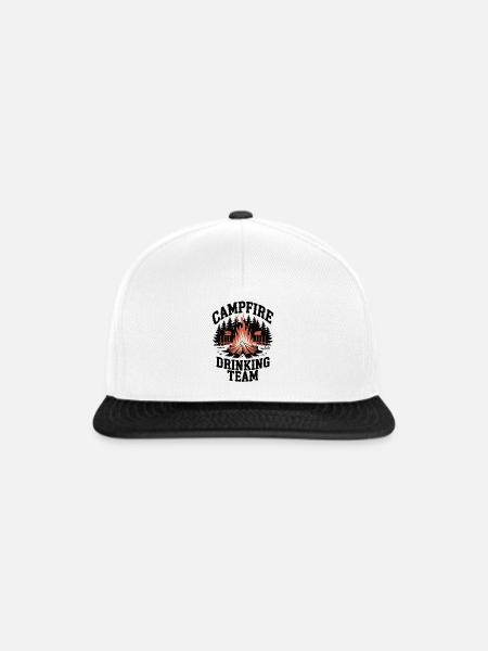 Campfire Drinking Team - Snapback Cap - Weiß/Schwarz
